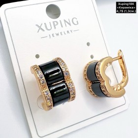 Сережки Xuping18К 19242 (1,3 см.) «кераміка»